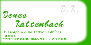 denes kaltenbach business card